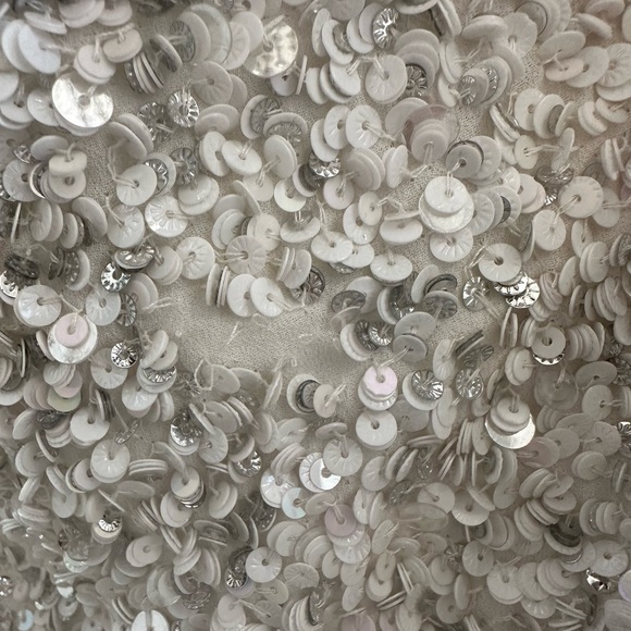 Revolve Cassandra Strapless Tube Dress - White, Silver, Sequin - Picture 6 of 7